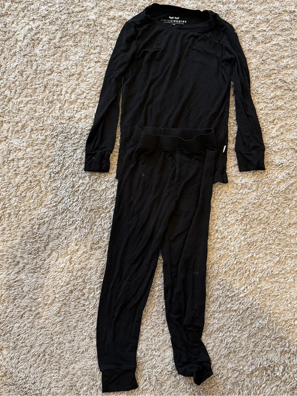 Little Sleepies Black Long Sleeve PJ Set - Size 2T